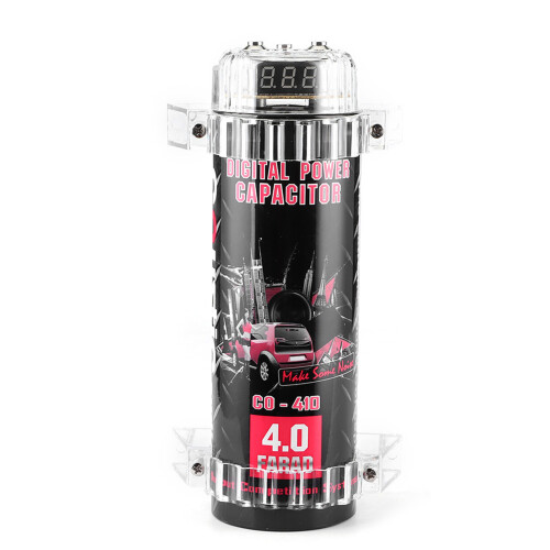 4 Farad Power Capacitor LED Voltage Display Power Cap Car Audio Amplifier