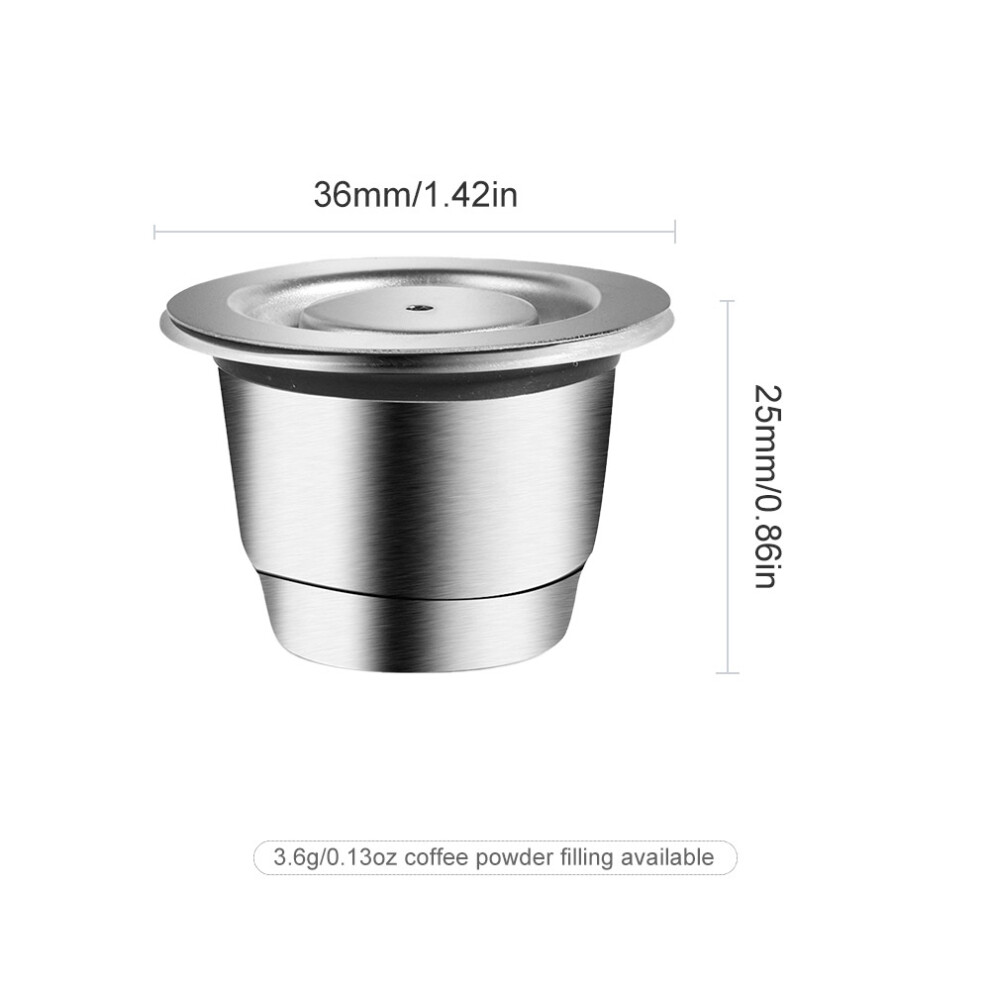 Coffee Capsules Stainless Steel Coffee Maker Pod Filters Cup 0.13oz Capacity for Nespresso U CitiZ Pixie Le Cube Maestria Lattissima Inissi
