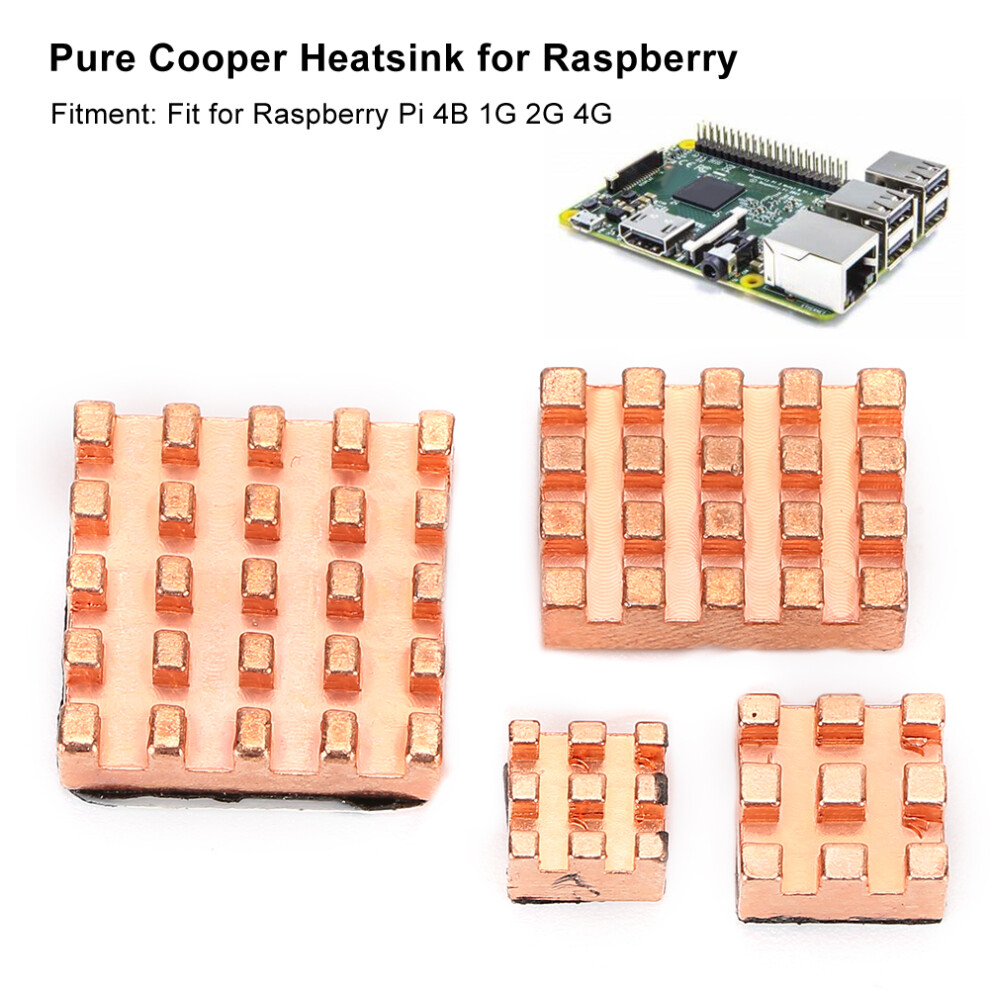 Pure Coper Heatsink Cooling Heat Sink Accessory For Raspberry Pi 4B 1G 2G 4Gpure Coper Heatsink 8401323531844