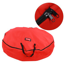 Red Christmas Gift Storage Bag Decoration Bell Wreath Garland Container Waterproof Dustproof