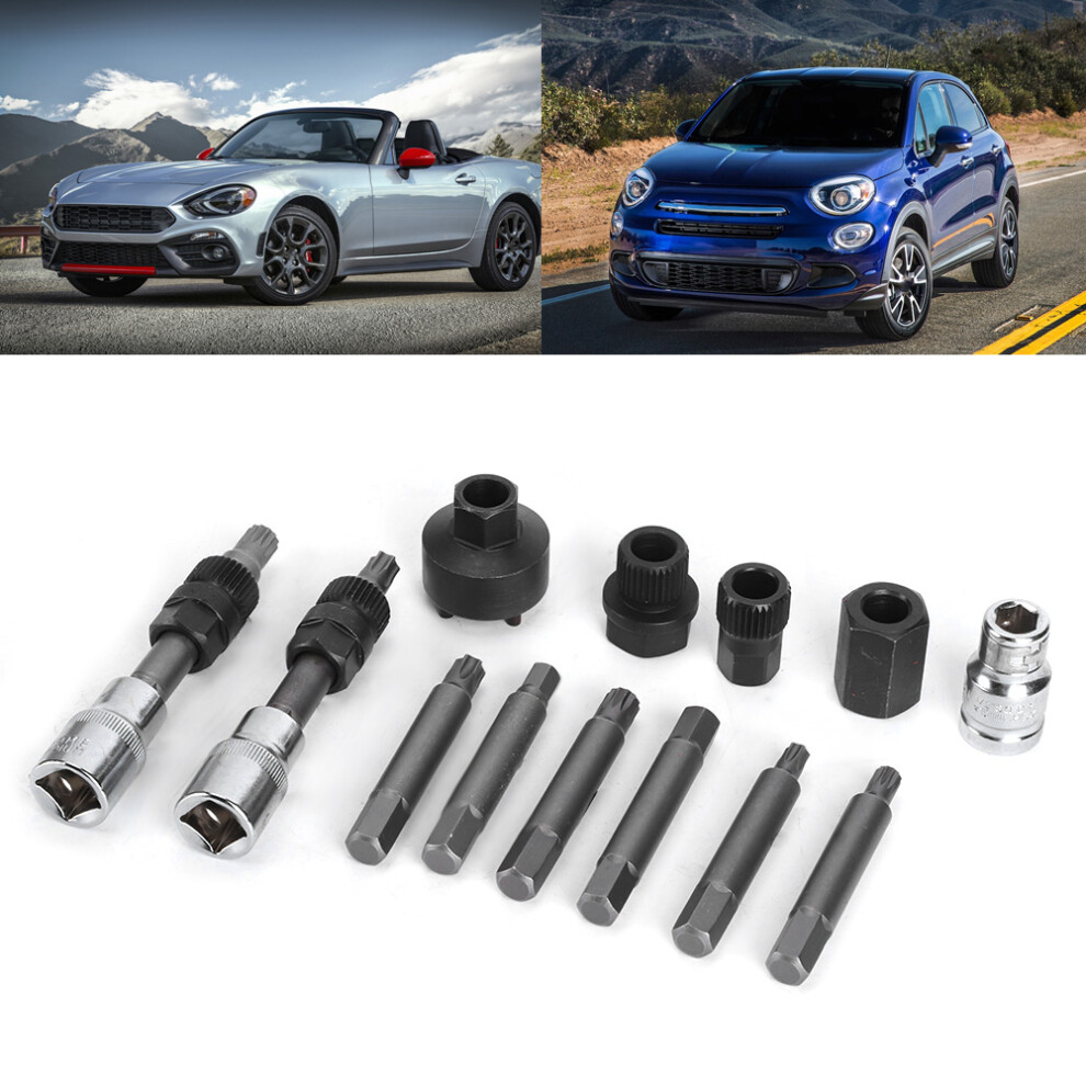 13Pcs/Set Alternator Freewheel Pulley Removal Socket Bit Garage Service Tool Kits Fit For Ford 8781323534275