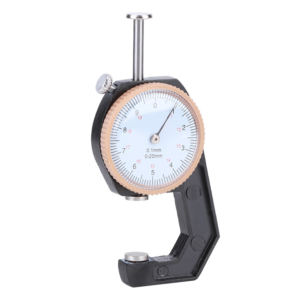 Thickness Gauge Round Dial Accuracy Measuring Tool Flat Pointed Head Range Of 0Â20 Mmflat Head 8711323534180