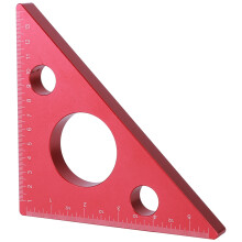 5 Zoll/13 cm Aluminiumlegierung Rechtwinkliges Dreiecklineal für Holzarbeit