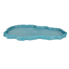 Reptilien-Landschaft Fressschale für Schlangen & Frösche – Blaue Plastikschale 29 cm