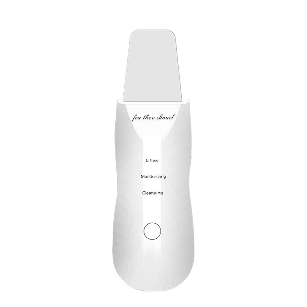 White Vibrate Deep Face Cleaning Device Skin Scrubber Face Lifting Peeling Cleaner