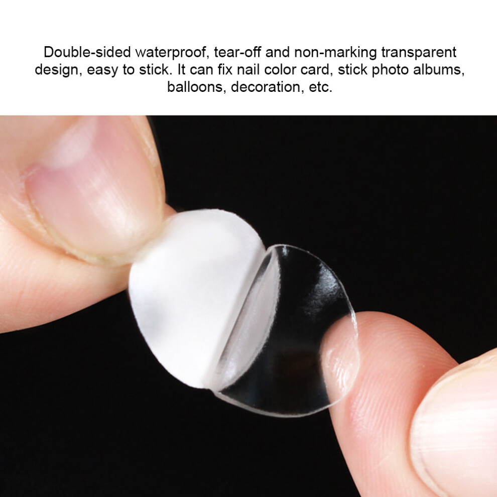 200Pcs Transparent Round Double Sided Tape Sticker Strength Adhesive Sticker Nail Art10mm