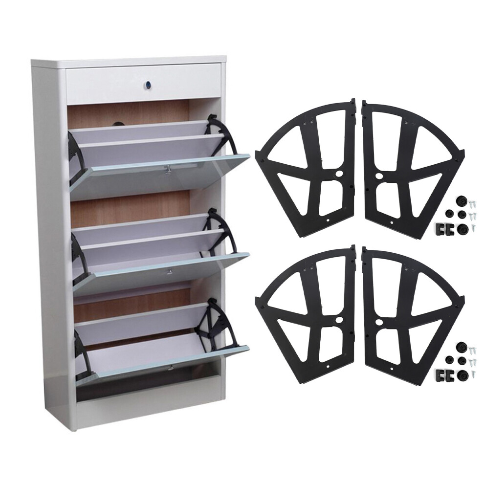 4Pcs/Set Home Furniture Shoes Drawer Cabinet Hinge Flip Plate Frame Turning Rack Accessory 3631323538641