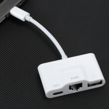 Externer kabelgebundener Ethernet-USB-Adapter Typ C für Computer, Tablets, RJ45-Anschluss