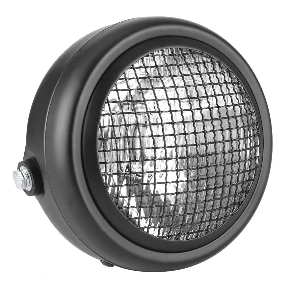 7In 55W Motorcycle Grill Headlight Retro Style Halogen Head Lamp High Brightnesstransparent Lens 4901323539634