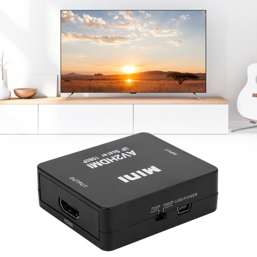 Mini Av To Hdmi 1080P 60Hz Output High Definition Adapter Video Converter With Usb Cableblack 6921323540124