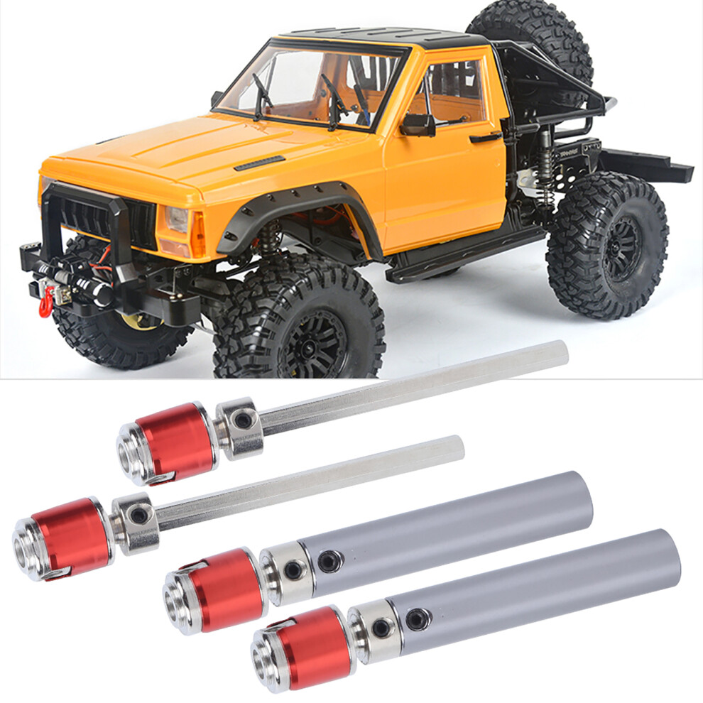 2 Set Metal Transmission Drive Shaft Upgrade Parts Fit For Axial Scx10 D90 1/10 Rc Carsilver Red 9461323541051