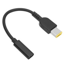 Type-C Female zu DC Adapter 17cm für Stromleitung quadratischer Anschluss 11x5mm Schwarz