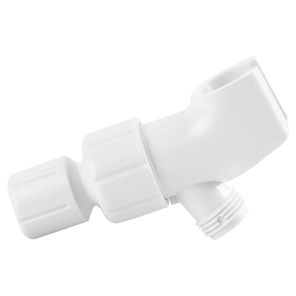 Universal White Shower Diverter Adjustable Handheld Shower Bracket Adapter Bathroom Accessory 8161323542898