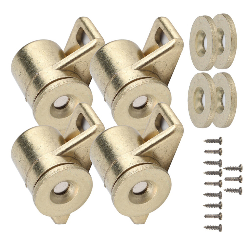 4Pcs Vintage Zinc Alloy Magnetic Door Catches Hardware Fittings Cabinet Closet Accessoriesgold 4181323543187