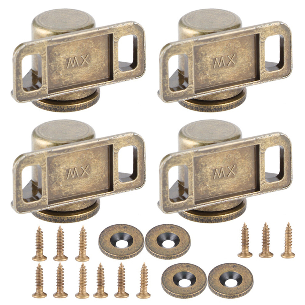 4Pcs Vintage Zinc Alloy Magnetic Door Catches Hardware Fittings Cabinet Closet Accessoriesgreen Bronze 8201323543195