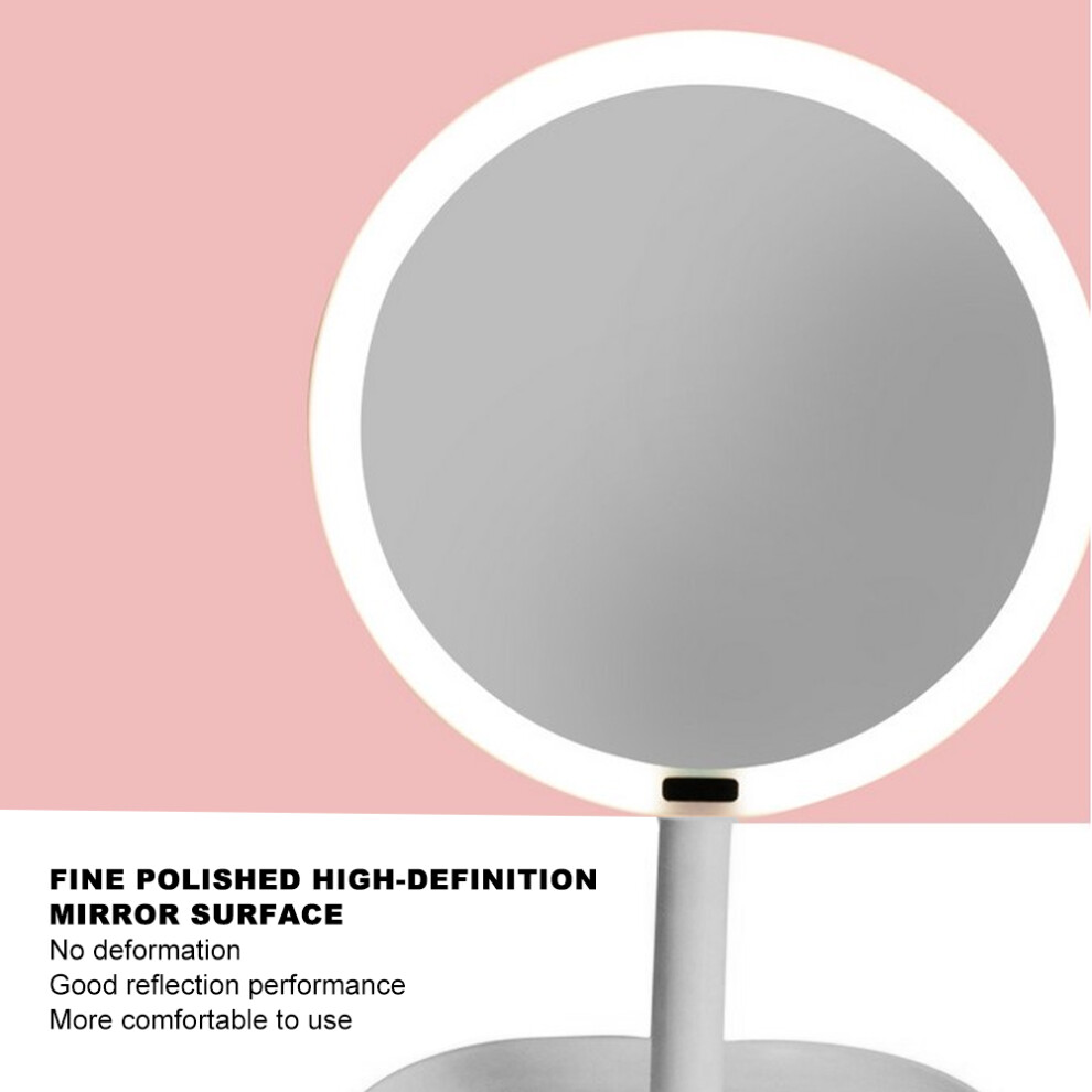 Silver Makeup Mirror 10X Magnification Led Induction Portable Vanity Mirror For Home Dormitory