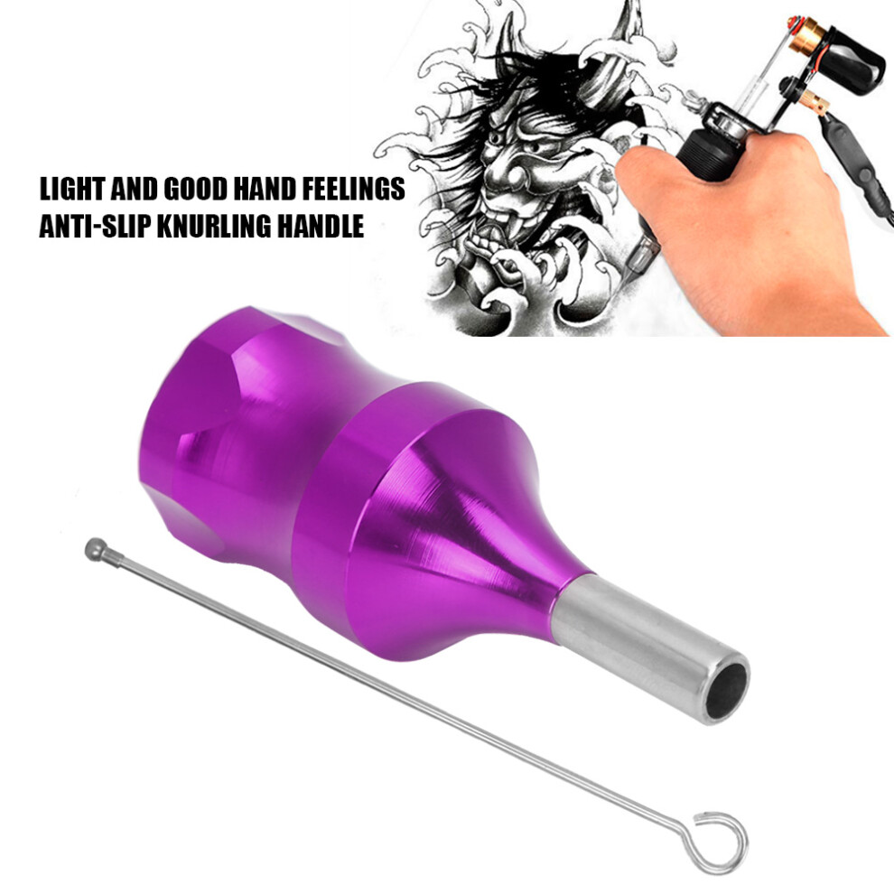 28mm Tattoo Machine Grip Aluminum Alloy Cartridge Needles Tattoo Grip Tattoo SuppliesPurple