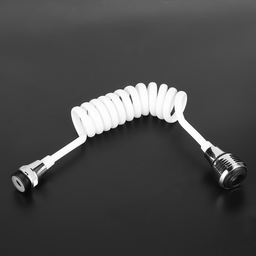 Household Kitchen Faucet Lengthened Extender Long Hose Portable Retractable Foaming Water Tapwhite 8761323548281