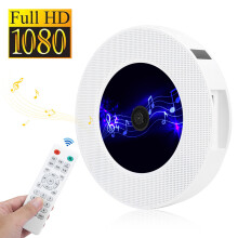 Q100 CD Player Wall Mountable Bluetooth Audio Remote Control Speaker for CD AUX USB FMUK Plug