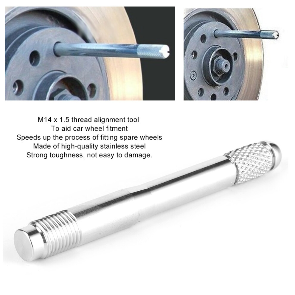 Tire Positioning Pin Wheel Fitting Removal Alignment Tool Nut Bolt Lugs M14x1.5 Universalsilver 8391323551037