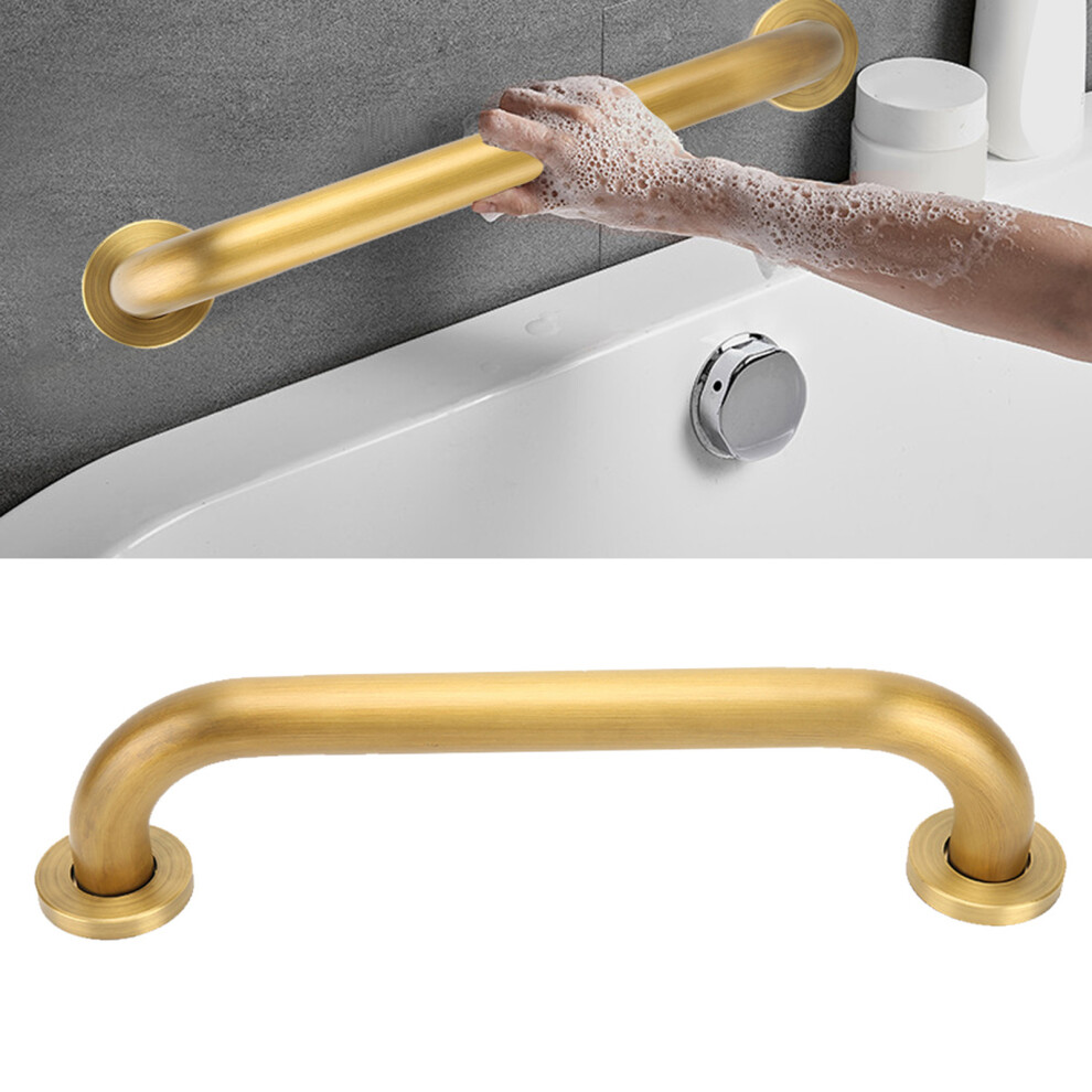 Copper Shower Grab Bar Bathroom Balance Bar Safety Hand Rail Bathtub Safety Handle for Elderly People 30cm