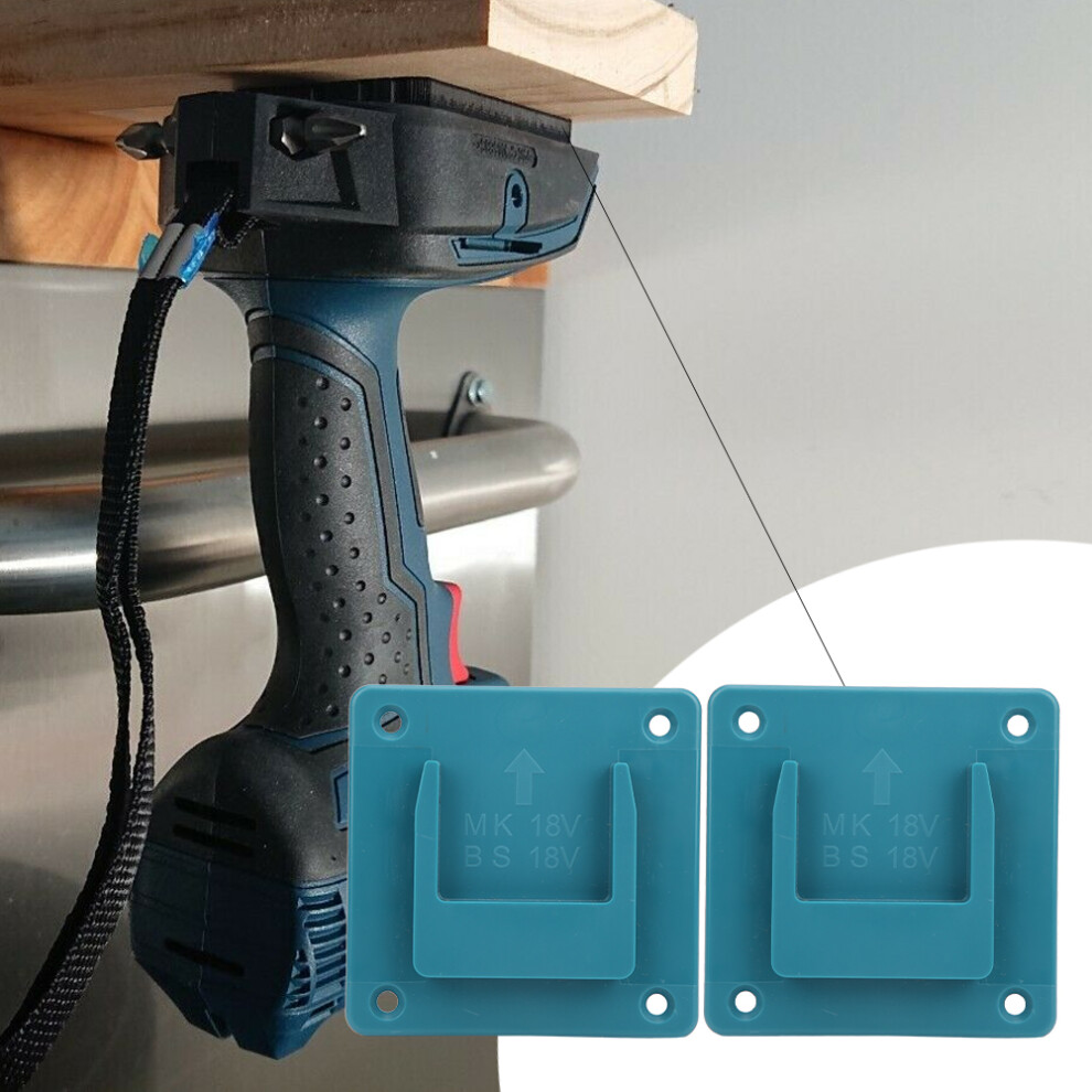 2Pcs Machine Holder Wall Mount Storage Bracket Fixing Devices For Makita 18V Electric Toolcyan 9321323553617