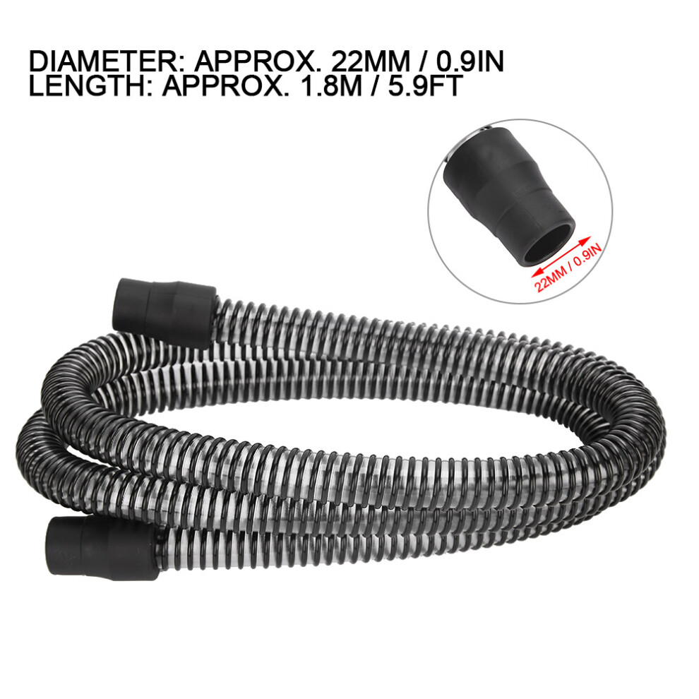 1.8m Breathing Machine Tube Household Breathing Machine Tubing Replacement AccessoryBlack
