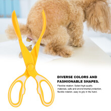 Pet Portable Scissor Dog Cat Pooper Scooper Clamp Pet Waste Cleaner Outdoor Pet SuppliesYellow