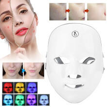 USB Charging LED Photon Skin Rejuvenation Machine Acne Removal Color Light Therapy Face Shield
