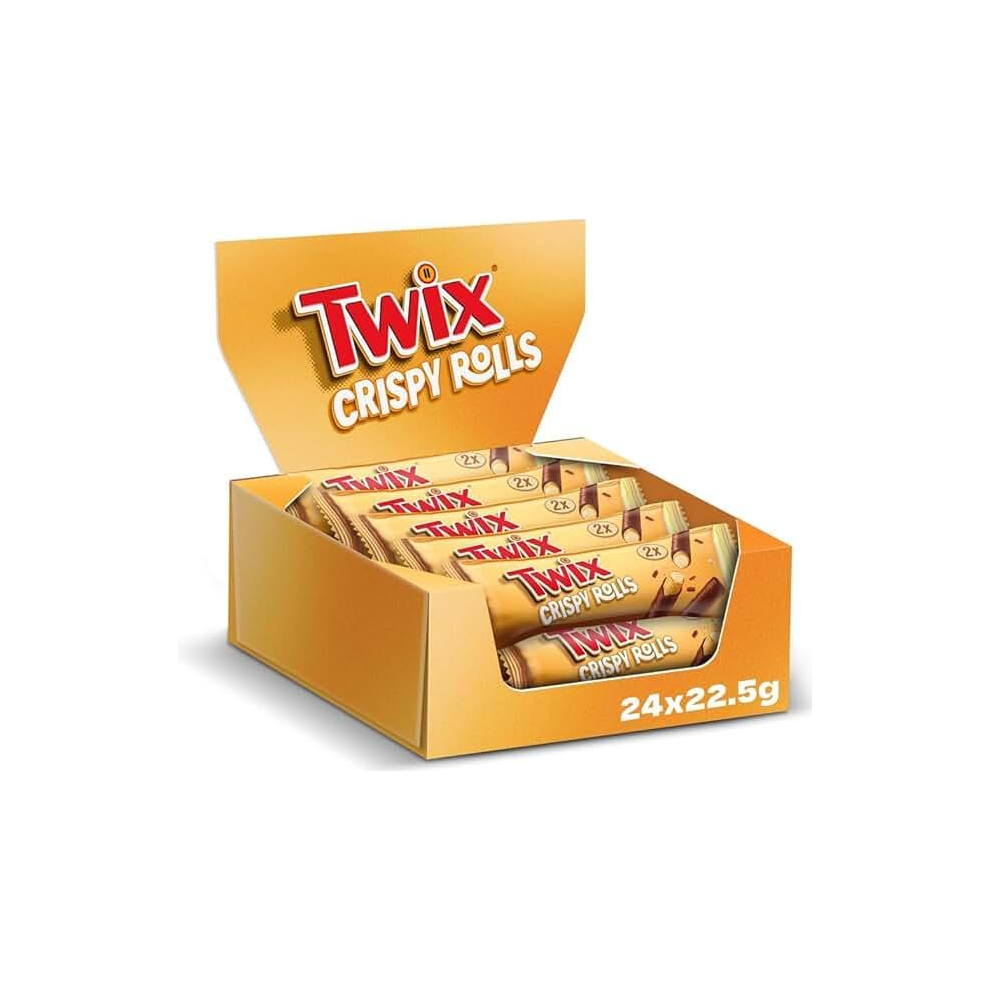 Twix Crispy Rolls Milk Chocolate Caramel And Biscuit Snack Bar