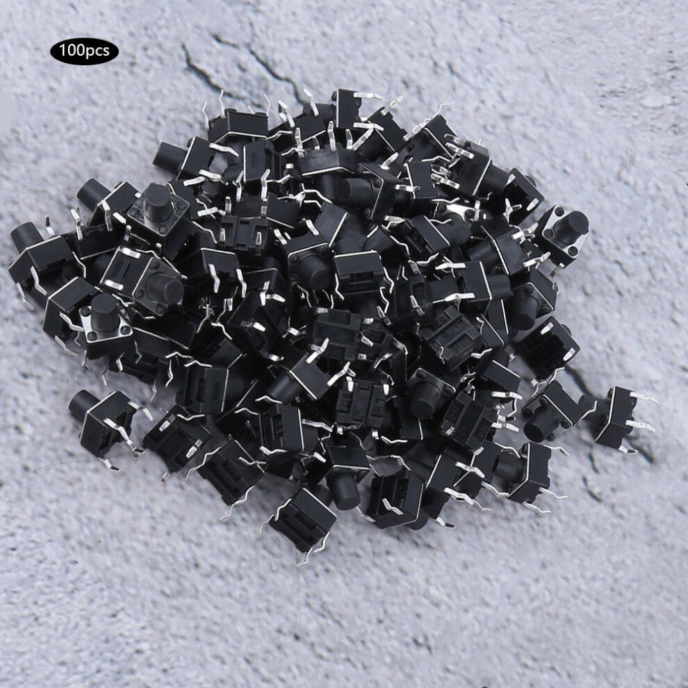 100Pcs Momentary Tactile Push Button Switch Mini Micro Tact Switch Accessory 6 X 6 X 7Mm 9441323560764