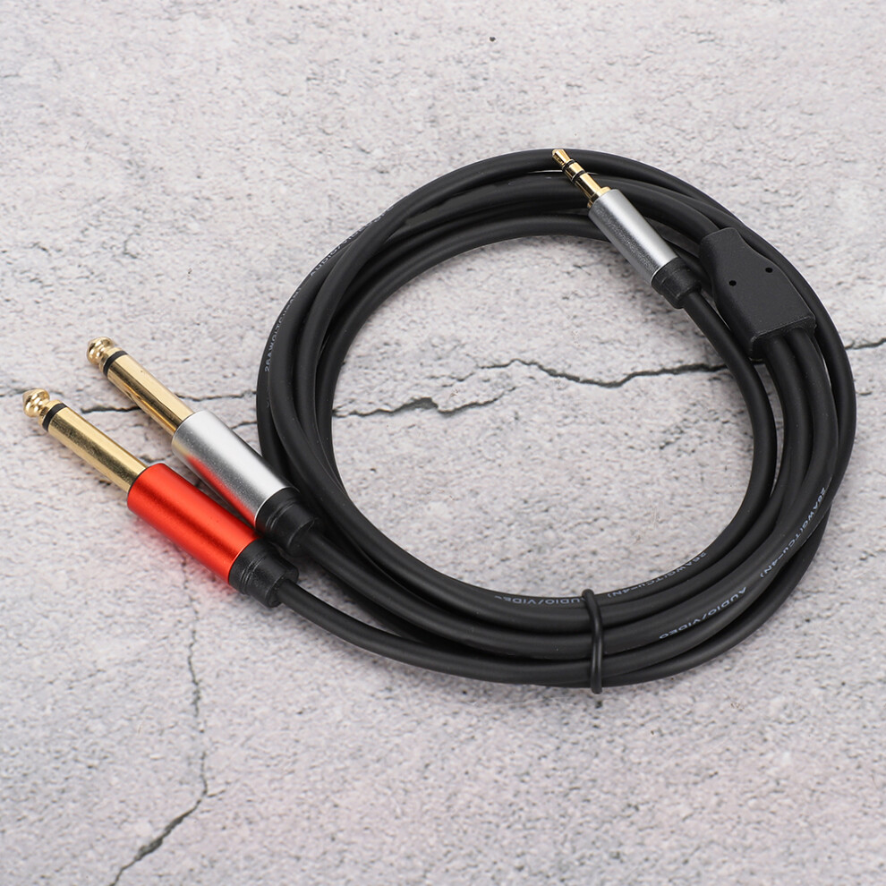 Audio Cable 2 In 1 1.8M 3.5Mm To 6.35Mm Anticorrosion Double Splitter Phone Audio Wire 7901323561069