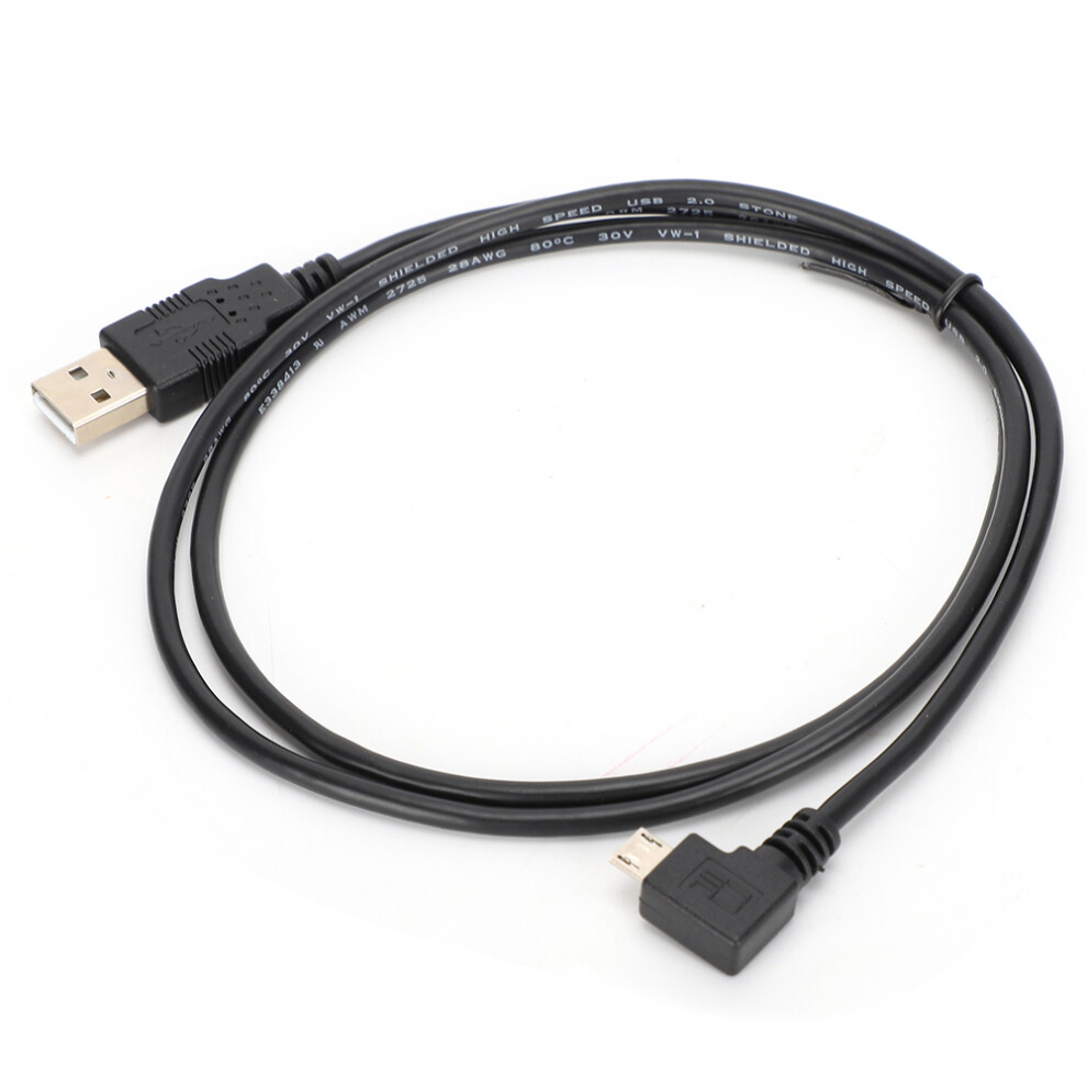 C0402 1M Right Angle Micro Usb To Usb Connecting Cable For Data Transmission Charging 6901323565143