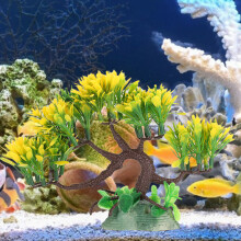 Künstliche grüne Meeresalgen-Aquarienpflanzen-Dekoration Q-S015B, lebendiges Blau