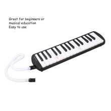 Mouth Piece Melodica Instrument with 32 Key for Begginers Musical Education InstrumentBlack
