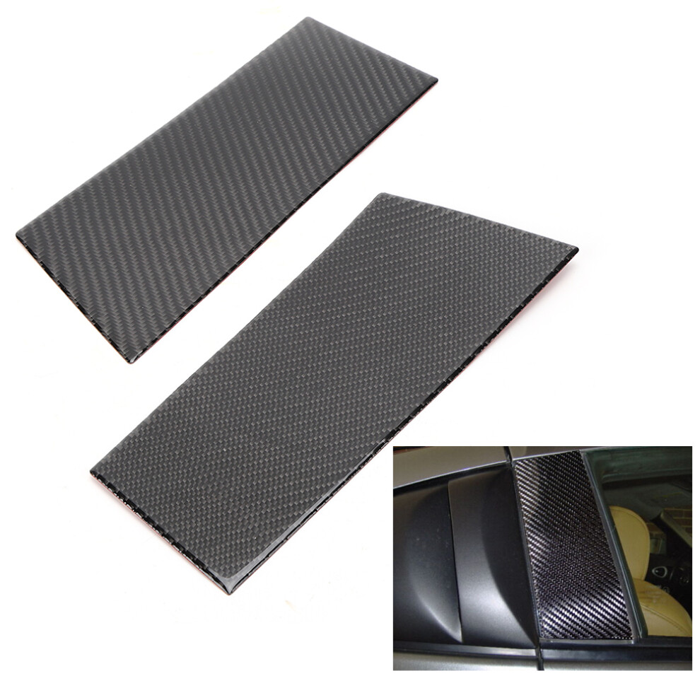2Pcs B Pillar Trim Carbon Fiber Exterior Cover Decor Fit For Nissan 350Z Coupe 2003Â2009 9411323568398