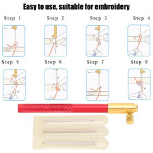 Embroidery Beading French AntiEmbroidering Tool Set DIY Craft Sewing Accessories(Aluminum Alloy French Embroidery Needle )