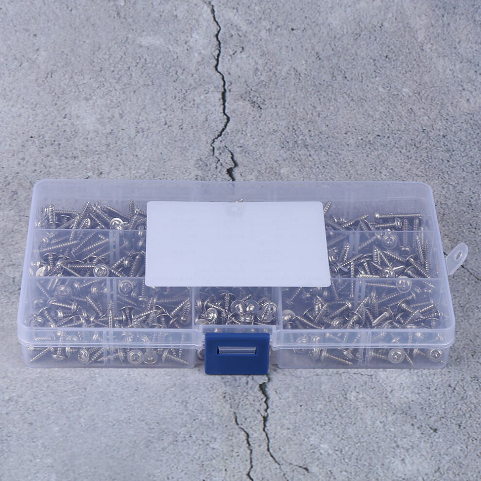 400Pcs Nickelplated Carbon Steel Self Tapping Screw Precise Tapping Screw Set M3 9361323569355