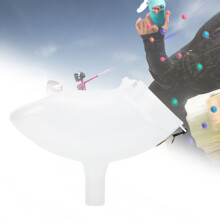 Transparenter PP Paintball Hopper 200 Kugeln mit Schnellablassabdeckung, 23x16x9cm