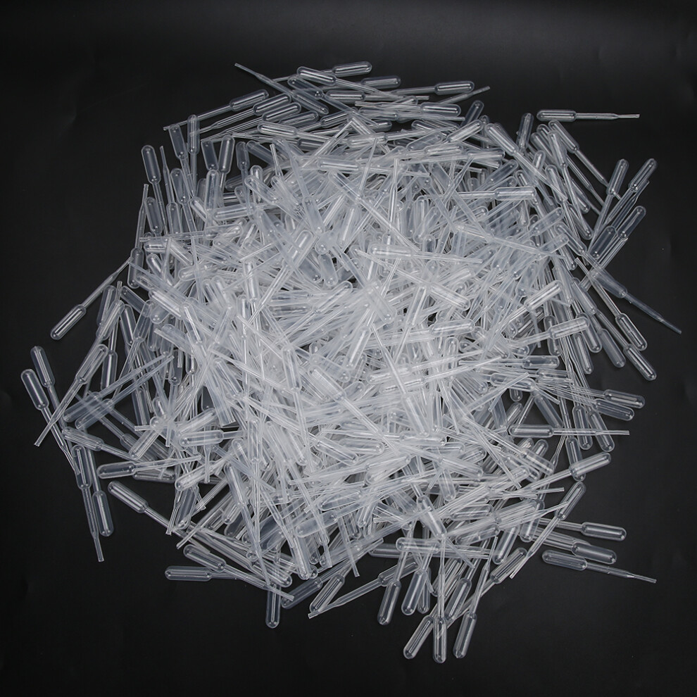 1000pcs Disposable Transfer Pipettes Plastic Makeup Calibrated Dropper Eye Dropper