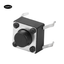 100 Stück Mini-Tastschalter, Drucktaster 6x6x4,3 mm, DC 12 V 50 mA