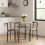 URBN Living (Oak) 3 Pcs Dining Table 2 Chairs Set Kitchen Breakfast Furniture Compact Space Saving 4