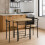 URBN Living (Oak) 3 Pcs Dining Table 2 Chairs Set Kitchen Breakfast Furniture Compact Space Saving 5