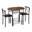 URBN Living (Rustic Brown) 3 Pcs Dining Table 2 Chairs Set Kitchen Breakfast Furniture Compact Space Saving 1