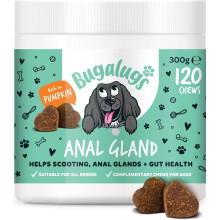 Bugalugs Anal Gland Dog Chews Pumpkin Powder Scooting Gut Health Treat
