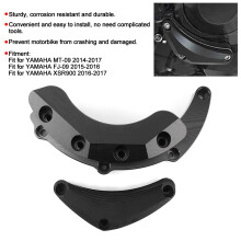 Motorcycle Engine Case Saver Crash Pad Frame Sliders Protector Fit for Yamaha MT‑09 FJ‑09 XSR900Black