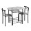 URBN Living (White Marble) 3 Pcs Dining Table 2 Chairs Set Kitchen Breakfast Furniture Compact Space Saving 1
