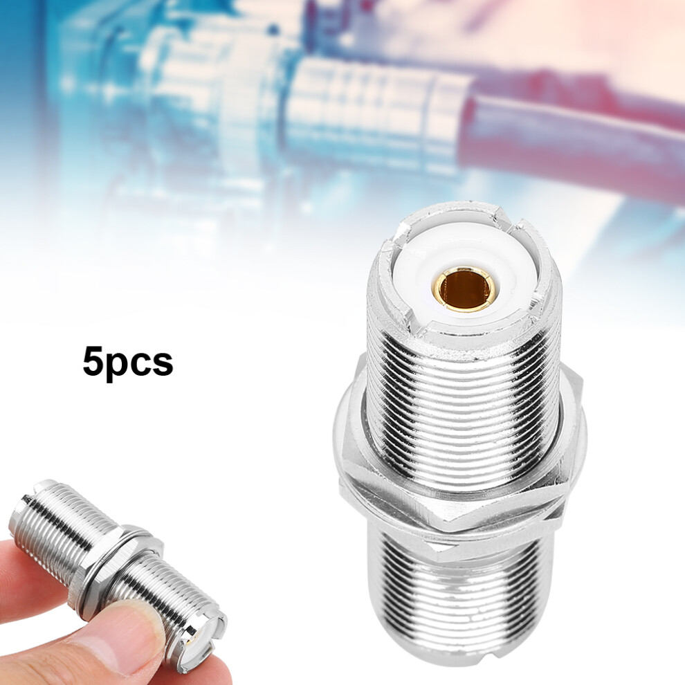 5Pcs So239 Uhf Female To Female Plug Jack Rf Adapter Connector For 2 Pl259 Plugs 6901323574930
