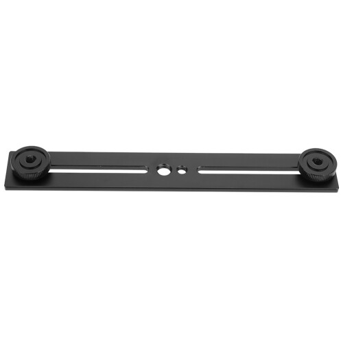 Portable Dual Head Flash Bracket Holder for 1/4'' Screws Tripod Light Stand Camera 1