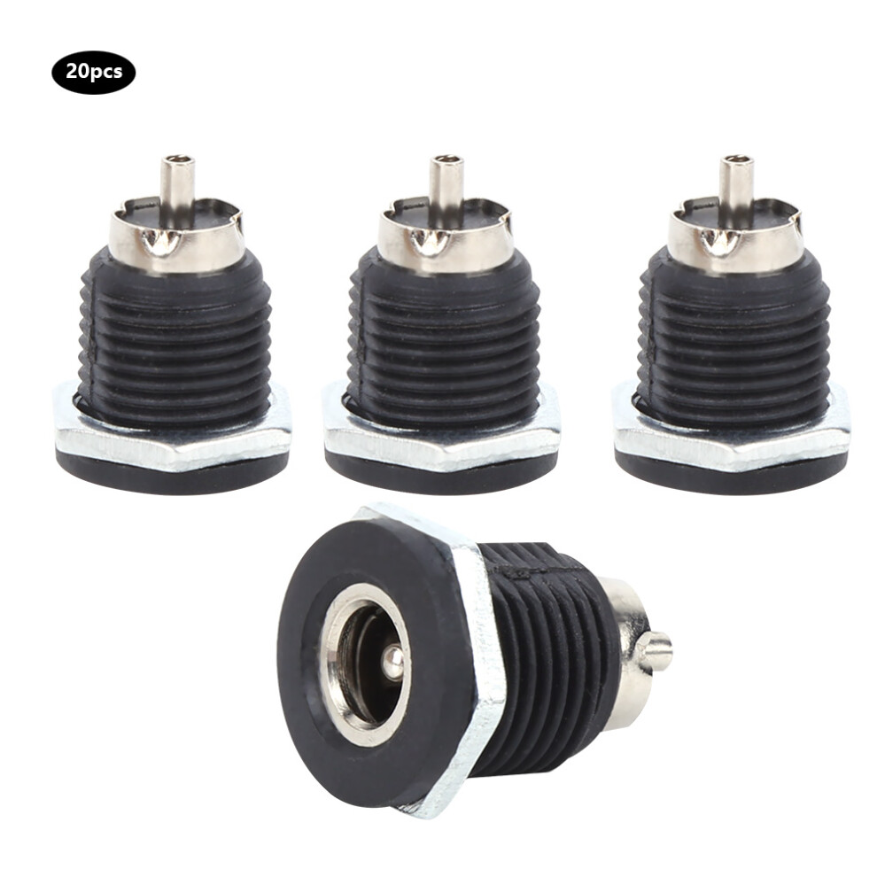 20Pcs Power Supply Female Jack Socket Panel Mount Plug Connector Dcâ022D 5A Electrical Supplies 8761323579070